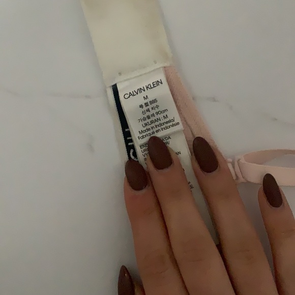 Calvin Klein Triangle Bralette in Nymphs Thigh - Picture 5 of 5